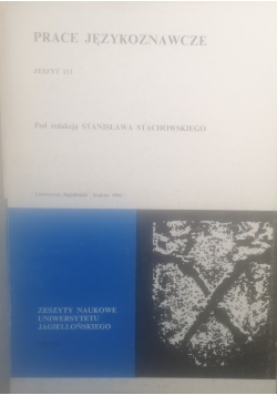 Prace językoznawcze zeszyt 113