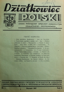 Działkowiec Polski 1947 r 12 Numerów