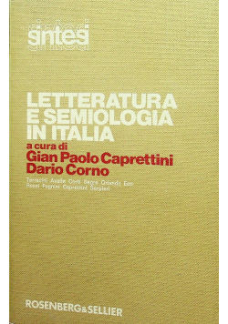 Letteratura E Semiologia in Italia
