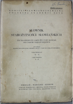 Słownik starożytności słowiańskich