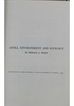 Atoll environment and ecology