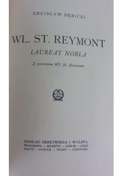 Wł. St. Reymont Laureat Nobla, 1925r.