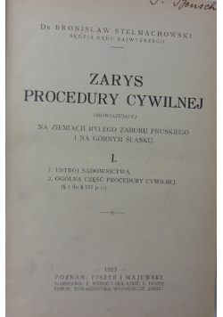 Zarys procedury cywilnej I, 1923 r.