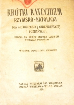 Krótki katechizm rzymsko-katolicki, 1928r.