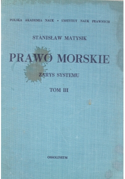 Prawo morskie tom III