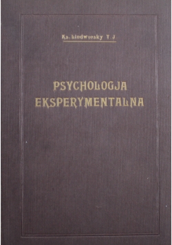 Psychologja eksperymentalna 1933 r