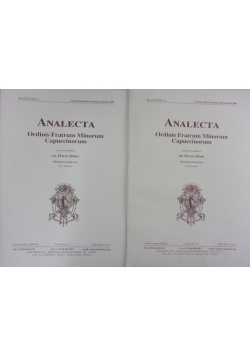 Analecta Ordinis Fratrum Minorum Capiccinorum,(Tom 124,3-4 i Tom 124,2: 2008)