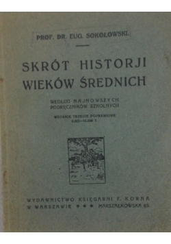 Skrót historii wieków średnich 1928r.