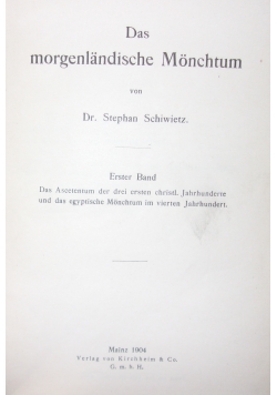 Das morgenlandische Monchtun, 1904 r.