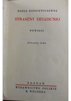 Straszny dziadziunio powieść ok 1931 r.