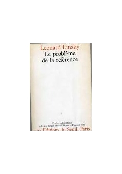 Le probleme de la reference