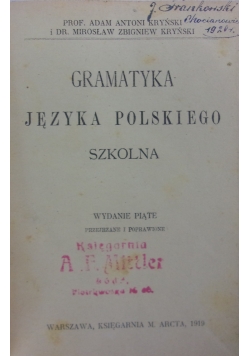 Gramatyka języka polskiego szkolna, 1919 r.