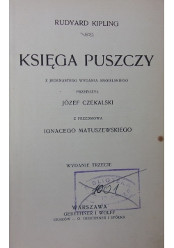 Księga puszczy, ok. 1902 r.