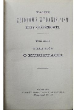 Kilka słów o kobietach 1873 r.