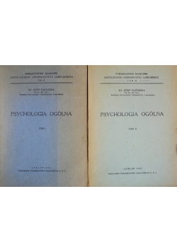 Psychologia Ogólna Tom od I do II 1946 r.