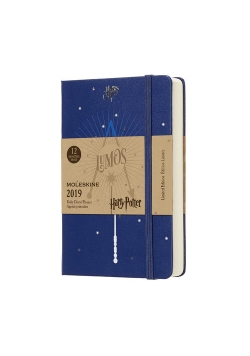 Kalendarz 2019 dzienny Moleskine 12M P edycja limitowana  HARRY POTTER, twarda oprawa, niebieski