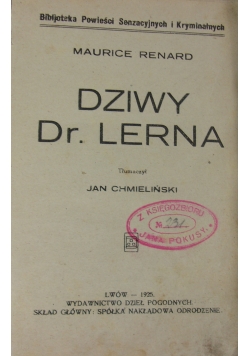 Dziwy dr. Lerna, 1925 r.