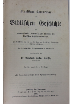 Biblifchen Sefchidtte 1882 r.