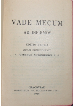 Vade mecum ad infirmos, 1949 r.