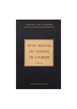 Petit Manuel du Conseil De L'Europe