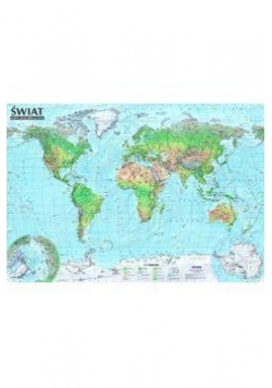 Świat. Mapa polit. i krajobraz.1:31 000 000 listwa