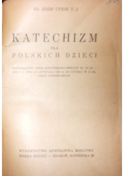 Katechizm dla polskich dzieci, 1947 r.