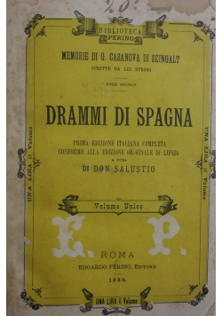 Drammi di Spagna, 1886 r.