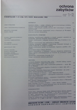 Ochrona zabytków, 136-317(1982)