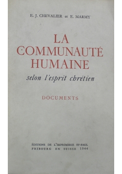La communaute humaine 1944 r.