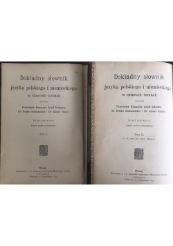 Dokładny słownik języka polskiego i niemieckiego w czterech tomach, tom 1 i 2