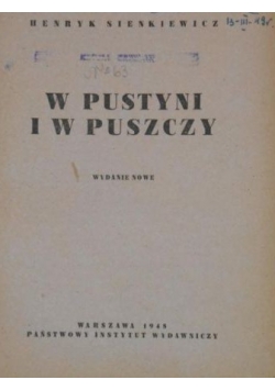 W Pustyni i w Puszczy ,1948r.