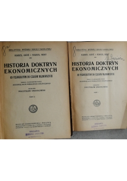 Historja Doktryn Ekonomicznych, Zestaw 2 książek, 1920 r.