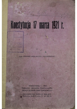 Konstytucja 17 marca 1921 r.