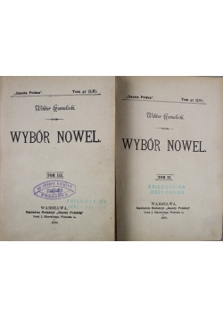 Wybór nowel tom 2 i 3 1899 r.