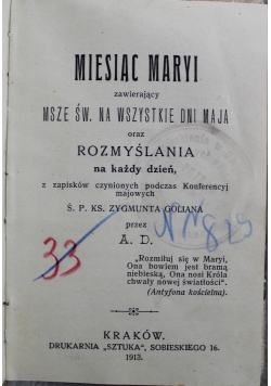Miesiąc Maryi 1913 r
