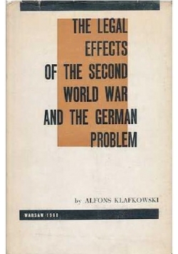 The legal effects of the Second World War and the german problem