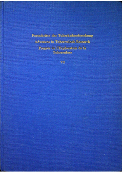 Fortschritte der Tuberkuloseforschung