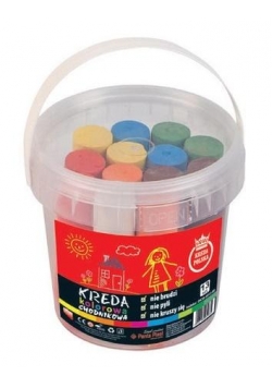 Kreda kolorowa chodnikowa w wiaderku 13 sztuk