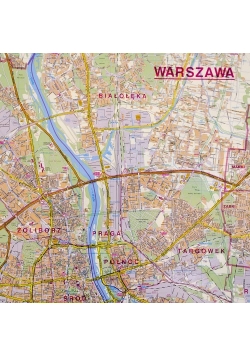 Warszawa mapa ścienna