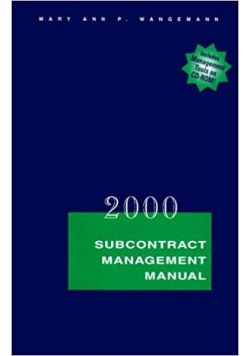 2000 Subcontract management manual