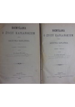 Rozmyślania o życiu kapłańskim T. I-II, 1893 r.