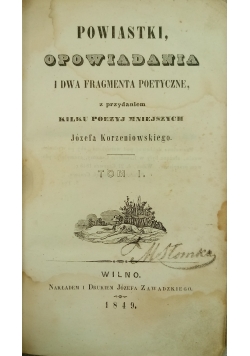 Powiastki,Opowiadania, Tom I i II,1849r.