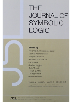 The journal of symbolic logic  Volume 82