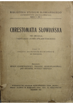 Chrestomatia słowiańska Część II 1950 r.
