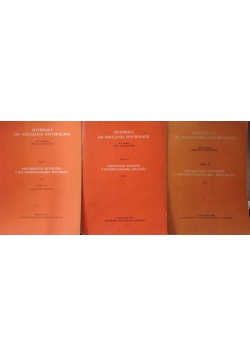 Materiały do nauczania psychologii, seria IV, tom 1,3 i 5