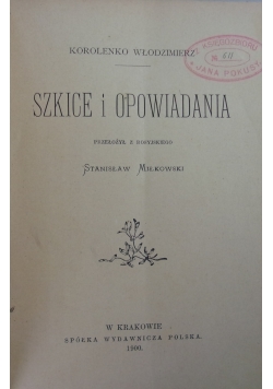 Szkice i Opowiadania, 1900r.