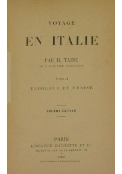 Voyage en Italie, t. I