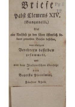 Papst Klemens XIV. ,1790 r.