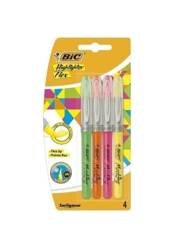 Zakreślacz Flex 4 kolory BIC