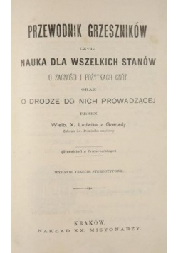 Przewodnik grzeszników, 1861 r.